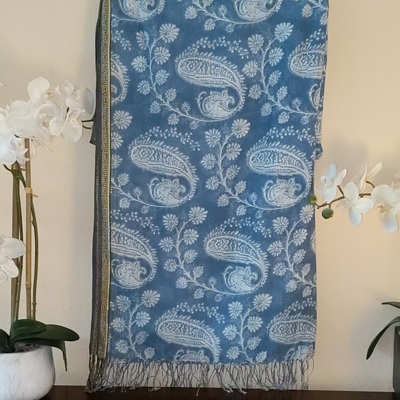Épice Denim Blue Stole - Picture 1 of 4